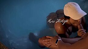 brazilian wife tricked into bareback pool fuck. big cock stuffs her pussy deep no condom