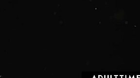 so this goth slut lola fae ends up bound and double penetrated by monster cocks in a rough interracial gangbang dungeon