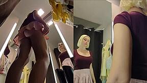 hidden cam catches fitting room upskirt big tits pussy domination