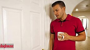 long haired step niece's perfect shaved pussy gets deep fucked by horny step uncle in dog house