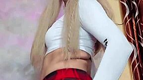 WHITE SNOW TRANSEXUAL SEDUCES WITH CROSSDRESSING TEMPTATION AND DESIRE