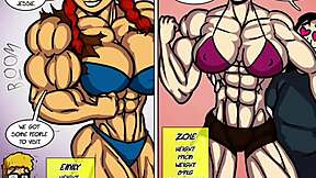 Zoie Challenges Emily in Epic Female Muscle Growth Showdown