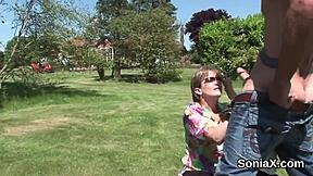 Unfaithful british milf gill ellis flaunts enormous lingerie knockers