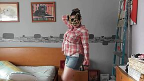 hey busty stepsis why you teasing me with those huge tits getting me so horny?