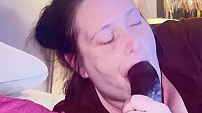 in the bedroom hot thick midget bimbo chokes gags deepthroats big black cock slobbering everywhere