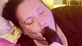 in the bedroom hot thick midget bimbo chokes gags deepthroats big black cock slobbering everywhere