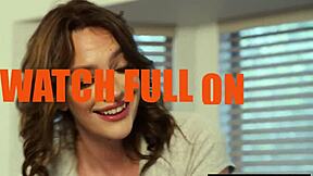 Heart pounding as horny office bitch takes two dicks after getting caught