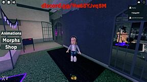 Futanari Girl Dominates Friend in Roblox Sex Scene
