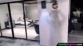 stepdads turn nerdy stepdaughters into orgy sluts