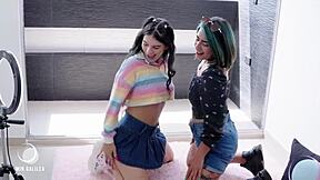 She Teaches Friend Kylei Ellish Hot Social Media Tricks with Steamy Moves