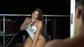 Huge Cumshot Deepthroat from Horny Blonde Sara at Motel Party While Hubby Away!