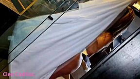 cleo cadillac waits oiled and wet in lingerie for her husband's big cock