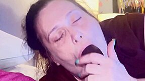 in the bedroom hot thick midget bimbo chokes gags deepthroats big black cock slobbering everywhere