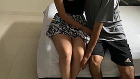 wanna see this cute latina's first homemade fuck after movie?