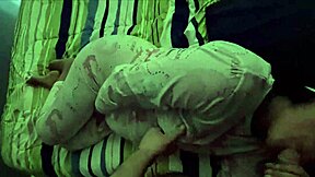 My curvy pregnant latina stepsister's huge tits and horny belly need my cum covered mouth swap on bed.