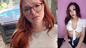 innocent tattooed glasses girl rides cock in hot pov creampie frenzy