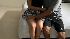 wanna see this cute latina's first homemade fuck after movie?
