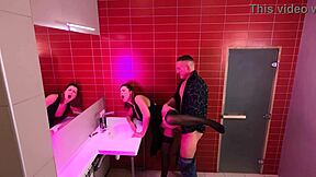 hidden cam catches 18yo teen babe creampie fucking strangers in nightclub public toilet after dancing