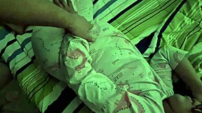 My curvy pregnant latina stepsister's huge tits and horny belly need my cum covered mouth swap on bed.