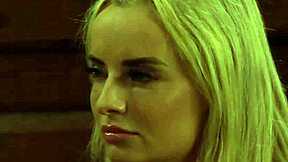 busty pale lesbian slave with big natural tits bound tight, dominated and whipped hard by femdom mistress