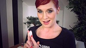 russian redhead babe moans loud fingering wet pussy with vibrator