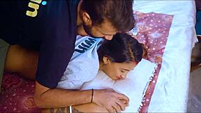 yeah, pounding this pregnant indian wife with her massive boobs bouncing all over the bedroom sheets...