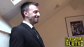 Submissive UK redhead bound and choked relentlessly during intense maledom pounding with toys and vibrator