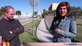 risa's rollerskate pussy gets stranger cock pounding hard