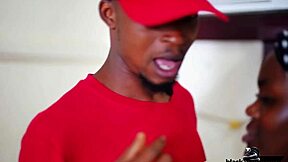 hotel guest gets surprised by massive black cock instead of room service