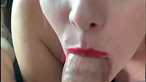 Amateur Milf Girlfriend Moans Sucking Monster Cock Deepthroat Sloppy