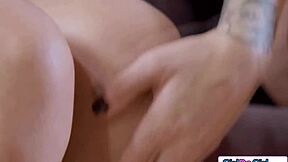 busty milf stepmom 69s and licks young stepdaughter's pussy