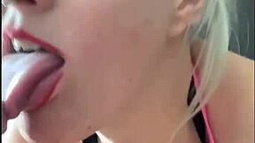 Amateur Milf Girlfriend Moans Sucking Monster Cock Deepthroat Sloppy