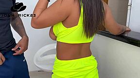 lunch call seduces her into juicy pussy fuck as my dish