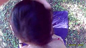 sucking this cock deep in the woods before swallowing every drop feels incredible