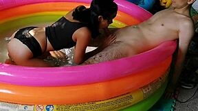 poolside wild doggystyle pounding after sucking monster cock deep