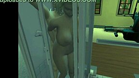 romantic shower fantasy with latina in leather bathing her tight vagina sensually