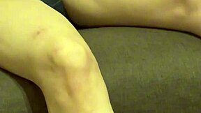 on july 9th 2025 my wife slept on the sofa so i filmed her then licked her boobs and pussy