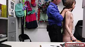 suspected thief nadia noja's shy office deepthroat before her flight turns hardcore