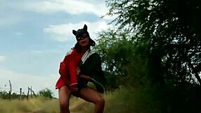 Gatita Bares Massive Tits Outdoor Screaming Viva Mexico!