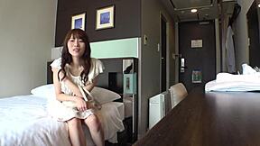 yo this cute japanese busty idol is taking huge cock so deep and hard