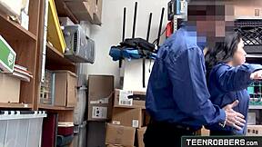 officer dares petite monica sage's tight teen robbery fantasy