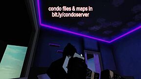 Who's fucking deepthroat creampie pussy in Roblox condo room orgy?