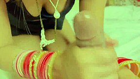 Newlywed Indian Cutie Spits on My Black Cock for Messy Blowjob!