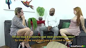 brazilian milf neighbor with big tits outshines wife in monster cock threesome