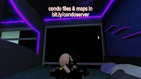 Who's fucking deepthroat creampie pussy in Roblox condo room orgy?