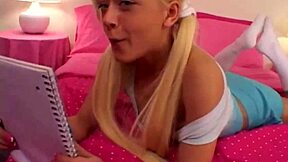 hey lil lexy teases her petite pussy in solo play