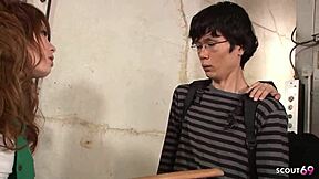 Three Japanese Girls Seduce Shy Virgin into Uncensored 4some Suckfest