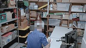 mall security drills cute redhead burglar hard in hidden cam hardcore fuck