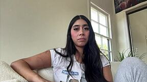 violet myers teases big tits and ass backstage before going deeper