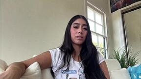 violet myers teases big tits and ass backstage before going deeper